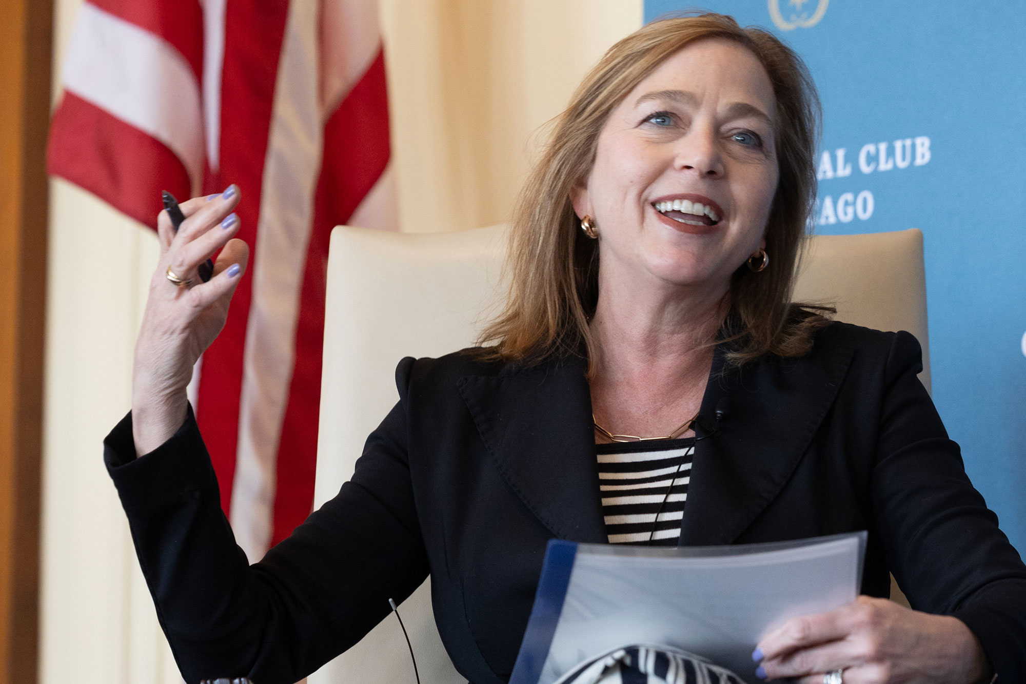 A person speaking on stage